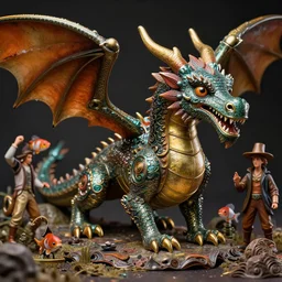 highly detailed closeup portrait of a tin toy fairytale dragon, unreal engine, nicoletta ceccoli, mark ryden, earl norem, lostfish, hyung tae, frank frazetta, global illumination, detailed and intricate environment