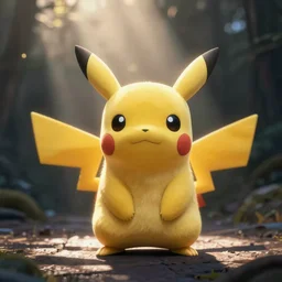 a dslr photo of pikachu