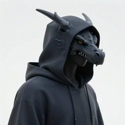dragon wearing dark hood