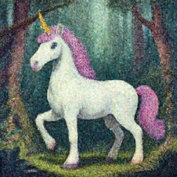 Portrait of a unicorn in a fantasy forrest, lisa frank, craig mullins, octane, 8k, detailed illustration