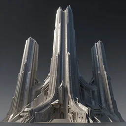 3 d sculpt coruscant of a thick futurist brutalist scifi tower edged weapon angular art deco cathedral architecture evil gothic tron, warhmmer 4 0 k spaceship inspired by the matrix, lotr, star wars, ilm, beeple, star citizen, halo, mass effect, starship troopers, elysium, the expanse, high tech industrial, artstation unreal