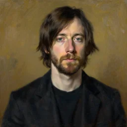 portrait of chester bennington, in the style of john singer sargent