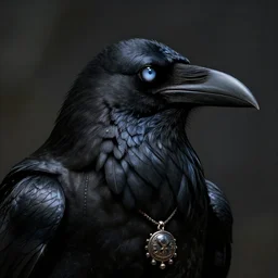 headshot portrait of a raven shaman, dark mood, detailed, textured, realistic, unreal engine, cgsociety, cinematic lighting, concept art