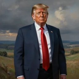 donald trump in gimp suit painting