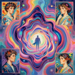 a netrunner vortex, vaporwave aesthetic, colorful, psychedelic, digital painting, artstation, concept art, smooth, sharp focus, illustration, art by artgerm and greg rutkowski and alphonse mucha