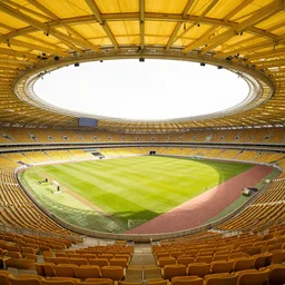 big stadium yellow colored,