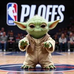 ESPN still of Yoda playing in the nba playoffs live on espn, 4k