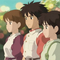 anime fine details portrait of girls, bokeh. anime masterpiece by studio ghibli. 8 k, sharp high quality classic anime from 1 9 9 0 in style of hayao miyazaki