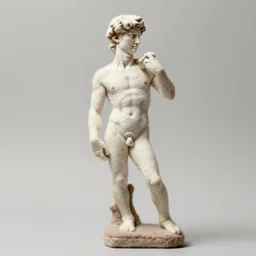 needle felted sculpture of david by michelangelo