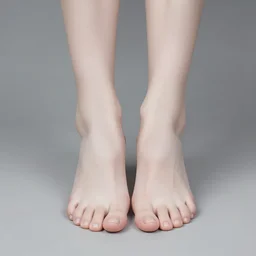 a woman's feet, pale, professional photography