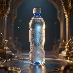 a bottle of water that leads to another dimension, artstation, 3 d render, unreal engine, cinematic, 3 5 mm, 8 k, cinematic lighting, global illumination, ray tracing reflections, insanely detailed and intricate, elegant, ornate, super detailed