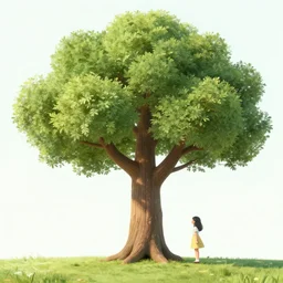 a large tree looks like a girl,