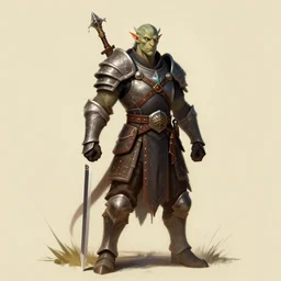D&D Dragonborn Fighter drawing, digital art,