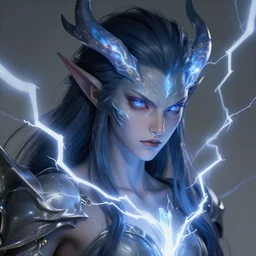portrait of thunder elemental, summoned creature, lightning, high fantasy, dnd, face details, extremely detailed, smooth, sharp focus, digital illustration, by artgerm, rossdraws, sakimichan