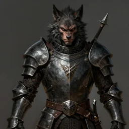 portrait, werewolf man, wearing a dark heavy plate armor, wielding, sharp claws, chestplate, rpg game, main character, detailed, digital painting, artstation, sharp focus, illustration, tomasz alen kopera, peter mohrbacher, donato giancola, joseph christian leyendecker, wlop, frank frazetta
