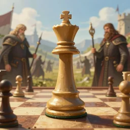 chess piece, medieval battlefield theme, bright art masterpiece artstation. 8 k, sharp high quality artwork in style of jose daniel cabrera pena and greg rutkowski, concept art by jrr tolkien