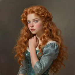 portrait of Princess Merida, dreamy and ethereal, expressive pose, peaceful expression, elegant, highly detailed, digital painting, artstation, concept art, smooth, sharp focus, by gil elvgren