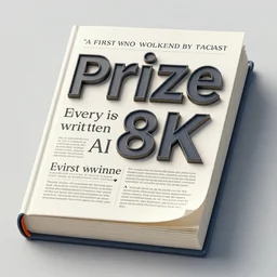 a prize winning book cover of the first dictionary every written by an AI 8k high detailed 3d render