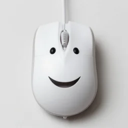 mouse with human smiling face