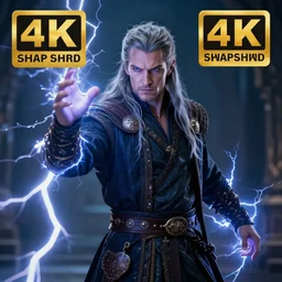 photo of a sorcerer with lightning powers, highly detailed, 4 k, hdr, smooth, sharp focus, high resolution, award - winning photo