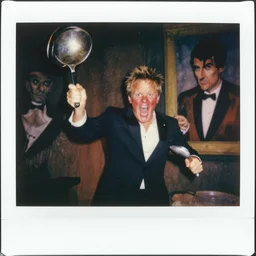raging gordon ramsay throwing pots and pans, anger, red faced, spit flying, photo by annie liebovitz, fritz lang, beksinski, and phil hale!! cursed polaroid, 3 5 mm