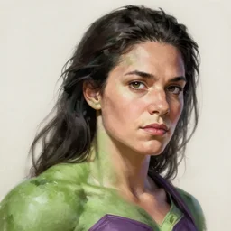 hyperdetailed portrait of a highly detailed portrait of a woman she hulk, digital painting, artstation hq, sharp foccus ilustration, artstation hq. intricate, elegant. wlop, artgerm, greg rutkowski, alphonse mucha, medium shot. dan mumford, tomokazu matsuyama, takato 4 yamamoto