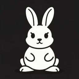 line art crazy rabbit vector illustration with lots of negative space, bold lines, svg, mcbess, behance, devianart, artstation, dribble, creary, ello, cgsociety, drawcrowd, pixiv, concept art world, our art corner, newgrounds, doodle addicts, penup