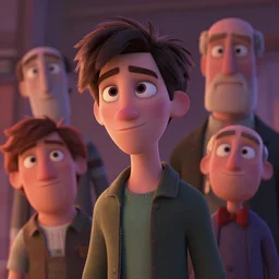 Lofi portrait, Pixar style by Joe Fenton and Stanley Artgerm and Tom Bagshaw and Tim Burton, sideways glance
