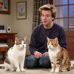 a scene from the tv show welcome back kotter with cats