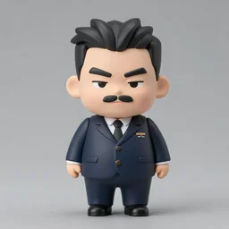 kim jong un!!! nendoroid!!! figurine, studio lighting, grey background, no shadow, trending on artstation, 4 k, highly detailed!!!