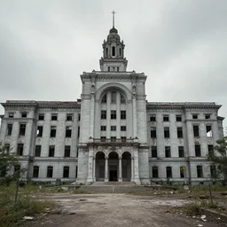 an abandoned city hall, artstation