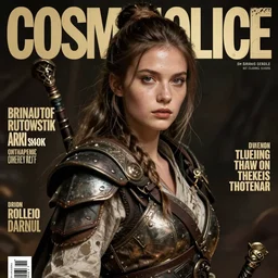 ultra realistic photo of beautiful portrait warrior girl in a post - apocalyptic world brom greg rutkowski craig mullins artstation cosmopolitan magazine cover