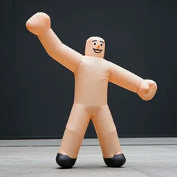 Human Air Dancer, wacky waving inflatable arm flailing  man, made of flesh