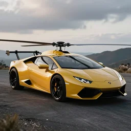 a lamborghini huracan helicopter design, vehicle design, high detail, still shot