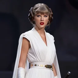 Taylor Swift as Princess Leia in Star Wars, by Mark Brooks