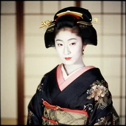 Portrait Photograph of a Japanese Geisha Fortepan 200