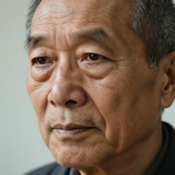 asian man as old as time, extreme detail, photorealistic