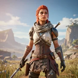 a beautiful photo of aloy in horizon forbidden west