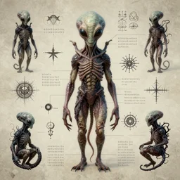 a pictogram of otherworldly alien reproduction, detailed diagram, mutated symbolism and occult style, strange language, pictograms, dark fantasy, hdr, photorealistic