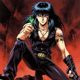 painkiller from judas priest in anime style
