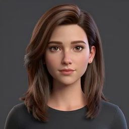 an ultra realistic 3D portrait of Erin Moriarty