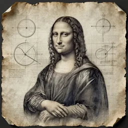 the object that defies all the physics laws, analytic sketch blueprint by Leonardo da Vinci, detailed, damage paper