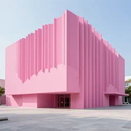 parametric museum in pink