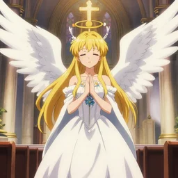 anime angel at church