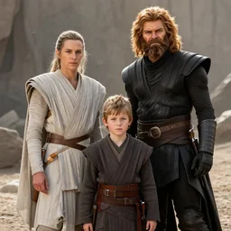 Rey and Kylo Ren, family photo