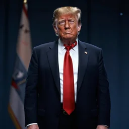 cinematic still of trump as the galactic president from the fifth element movie, tommy debo lister as trump