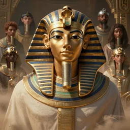 portrait of a prince of egypt, digital art by artgerm and greg rutkowski, gaston bussiere, sakimi chan and android jones and karol bak, cinematic lighting, trending on artstation, volumetric dust, intricate, elegant