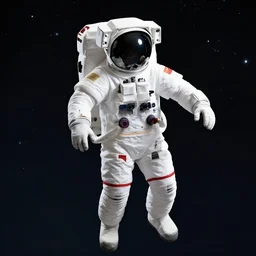 Astronaut in position, whole body, photography