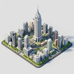 3 d isometric render of a simcity 2 0 0 0 city