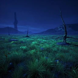 nature by mike winkelmann, wilderness biopunk tundra nature cyberpunk futuristic uv light meadow, archdaily, wallpaper, highly detailed, trending on artstation.